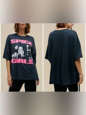 NWOT Daydreamer Spice Girls Photo Tee - Vintage Black - XS